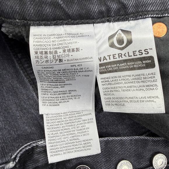 LEVI'S Premium Ribcage Short Size 26 Black Bayou - Picture 4 of 7